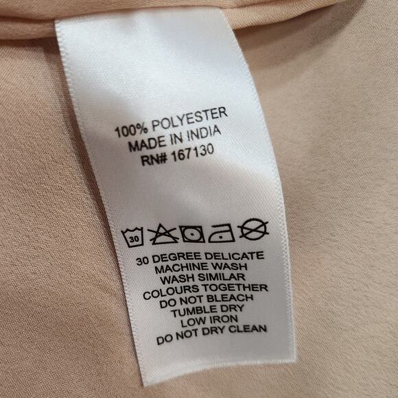 Beyond Words Mini Dress Flutter Shoulder Ruffle Tiered Floral Brown Size Medium - Picture 11 of 11